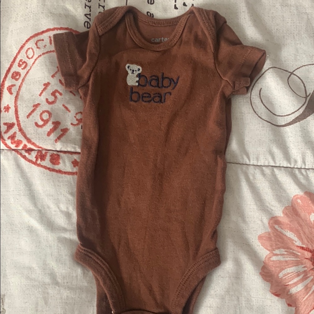 Carter's Brown Baby Bear Onesie